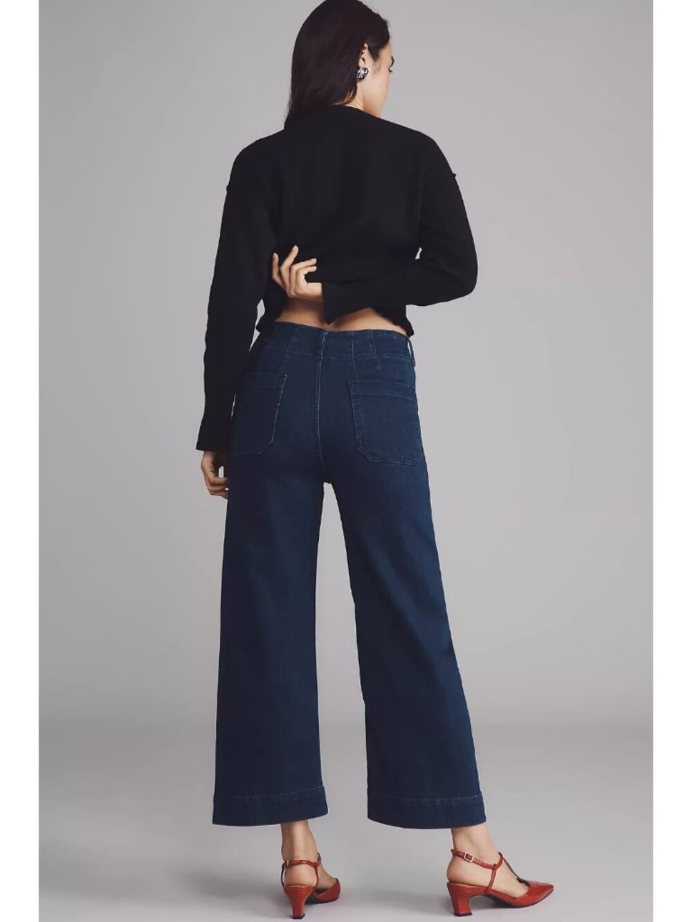 The Colette Crop High-Rise Wide-Leg Jeans by Maeve 33 - Picture 4 of 4